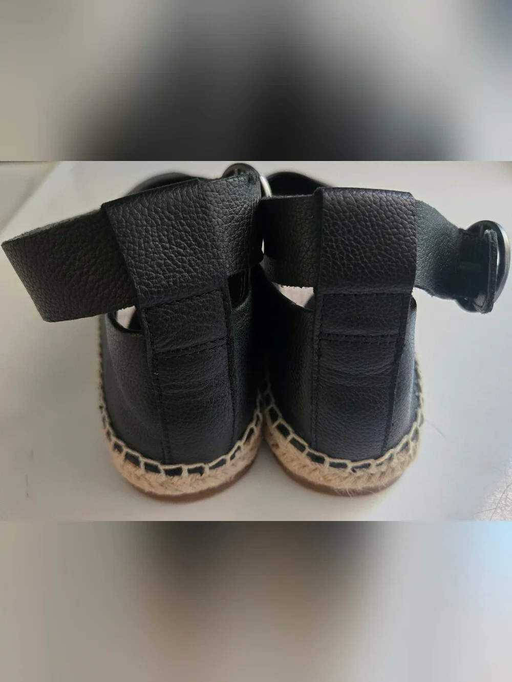 Splendid Black Ankle Strap Espadrille Flats Women’s Size 6 Casual Chic Summer